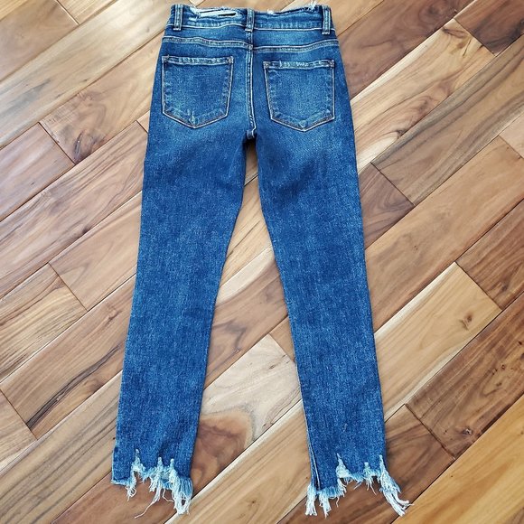 NEW! BUCKLE Bridge by GLY Elliot High Rise Ankle Skinny Stretch Jeans Raw Hem 25 - Picture 6 of 14